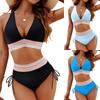 Women Bikini Sexy High Waist Bathing Suit V-Neck Beach Swimwear Female Summer Swimsuit