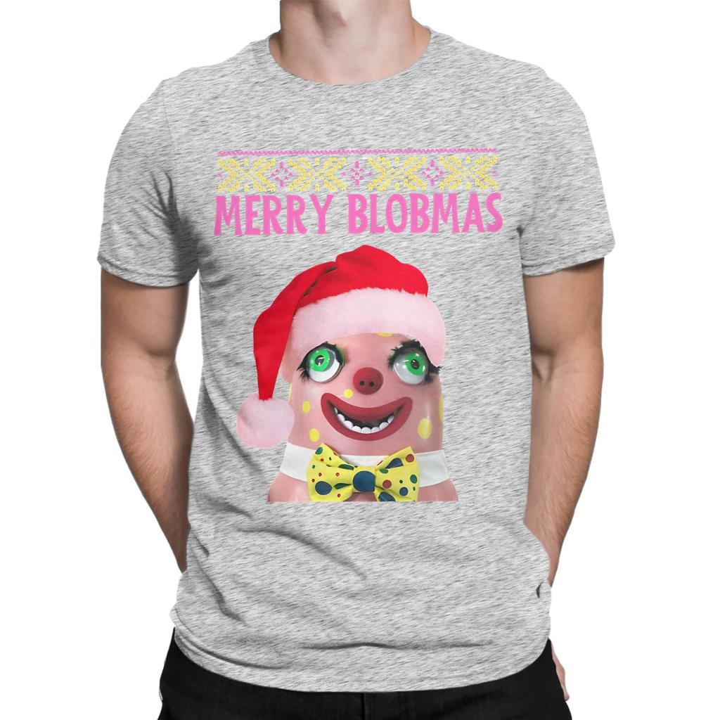 Mr Blobby Christmas Merry Blobmas Funny Graphic 100 Cotton Tshirt Mr Blobby Tops Tees For Unisex
