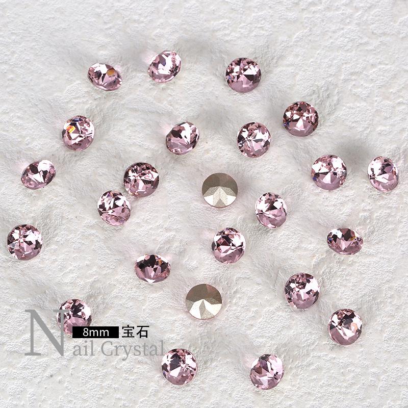 Xiaohongshu Nail Art Diamond, большая упаковка из 500 розовых заостренных нижних бриллиантов в форме капли воды, овальных бриллиантов K9 особой формы