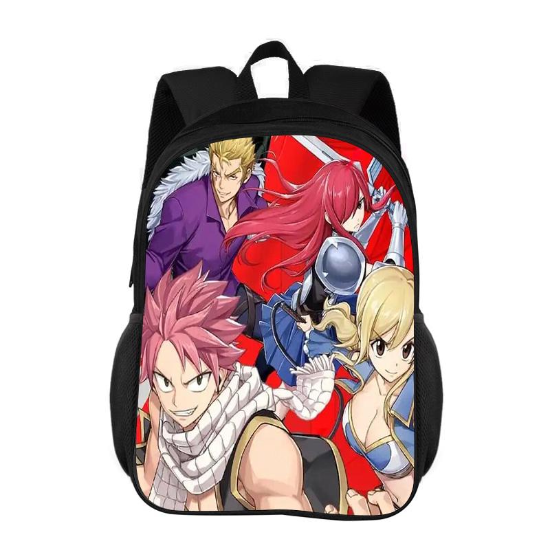 Рюкзак FAIRY TAIL Мультяшный Аниме Принт Студенческий Мальчики и Девочки Новый Большая Вместимость Универсальный Легкий