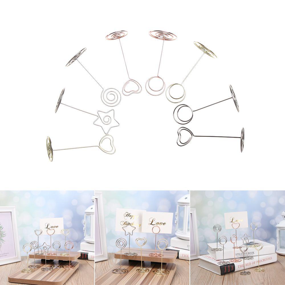 Supplies Paper Clamp Desktop Decoration Place Card Photos Clips Clamps Stand Table Numbers Holder