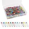 YANYULI Lock Safety Pin Metal Safety Pins 120 Piece Set Rainbow Color Stitch Marker Lock Parts Accessories Knit Blanket Duvet Cover Stopper Armband