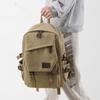 Retro Men's Canvas Backpack Student School Bag Trend Casual Large-capacity Travel Bag Backpack