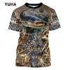Камуфляж для рыбалки сома, мужская футболка с 3D принтом, крутая летняя повседневная футболка унисекс, подарок для рыбака