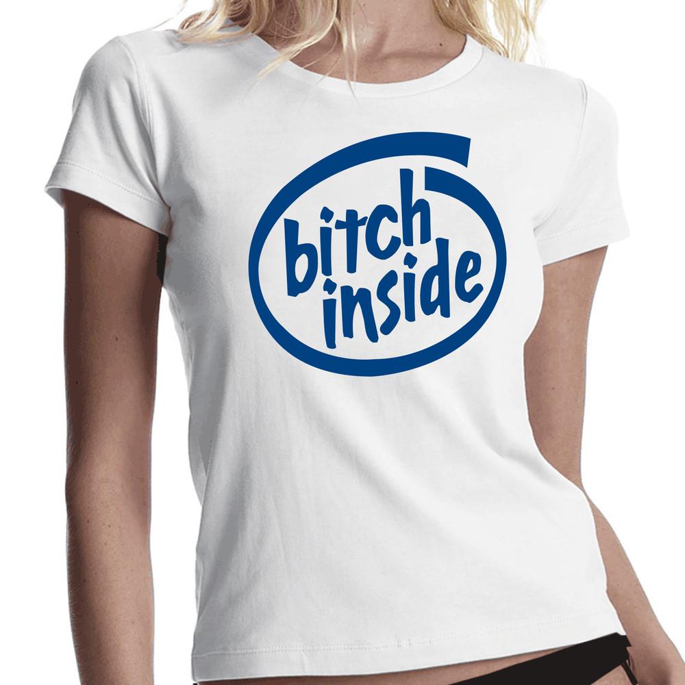 Bitch Inside Geek Gamer Nerd Patter Fun Comedy Fun Lady Ladies Girlie