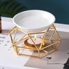 Romantic Ceramic Oil Burner with Metal Rack – Tealight Candle Holder for Relaxation and Meditation