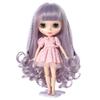 Factory Supply Best Price Purple Color Synthetic Short Curly Wig for Doll