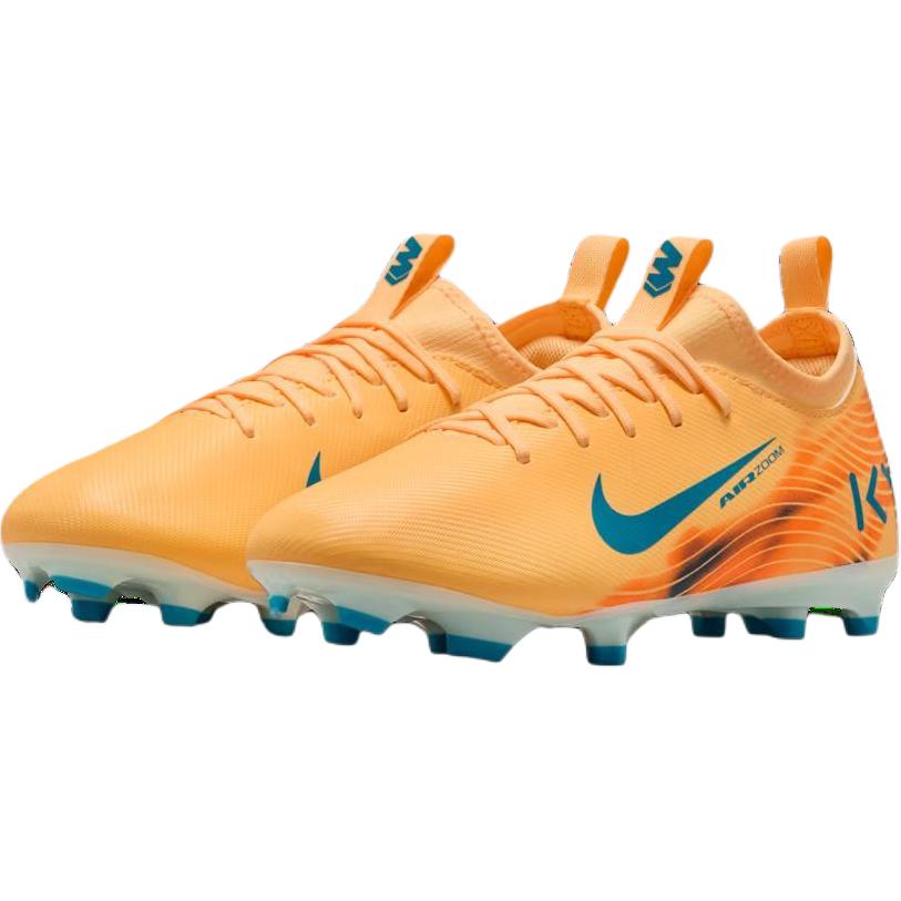 Kylian Mbappé x Nike Jr. Mercurial Vapor 16 Academy GS Melon Tint/Igloo/Neo Turquoise Kids Cleats Orange FQ8394-801