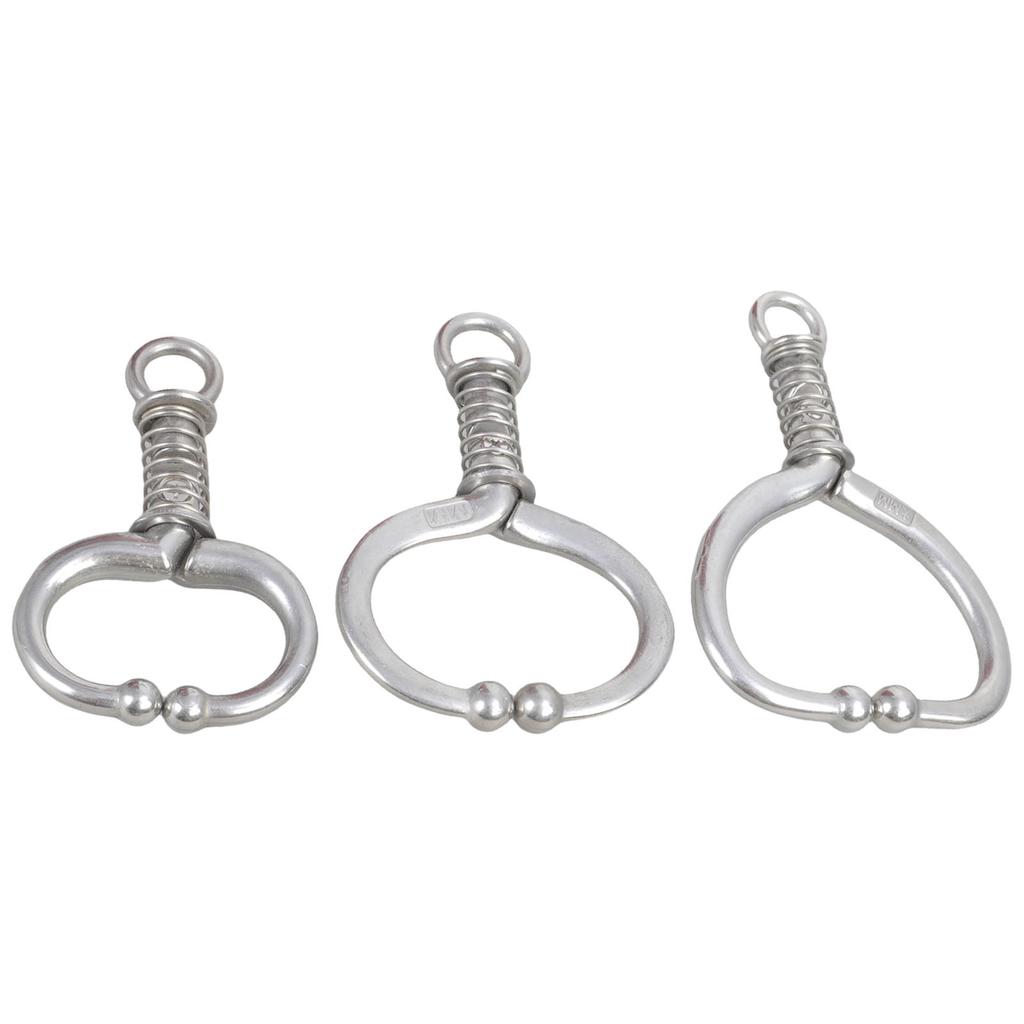 Набор из 3 пружинных колец для носа коров из нержавеющей стали для контроля поголовья скота с автоматической блокировкой, аксессуар для животноводства