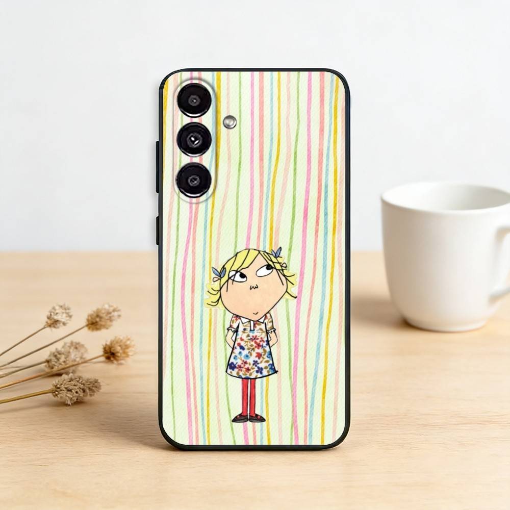 charlie and lola anime Phone Case For Samsung Galaxy A13,21s,22,31,32,52,53,71,72,73,Soft Black Cover