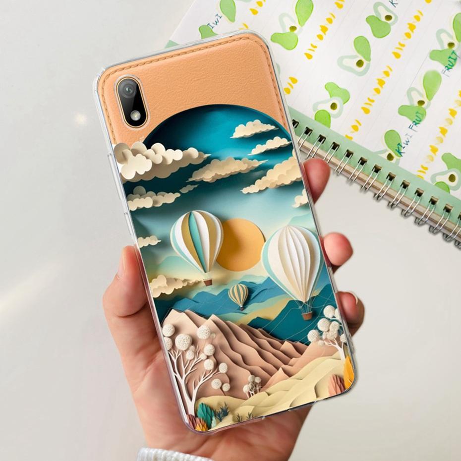 Красивый чехол с принтом для Huawei Y5 (2019) AMN-LX9 Мягкий силиконовый ТПУ задний чехол для телефона Huawei Y5 2019
