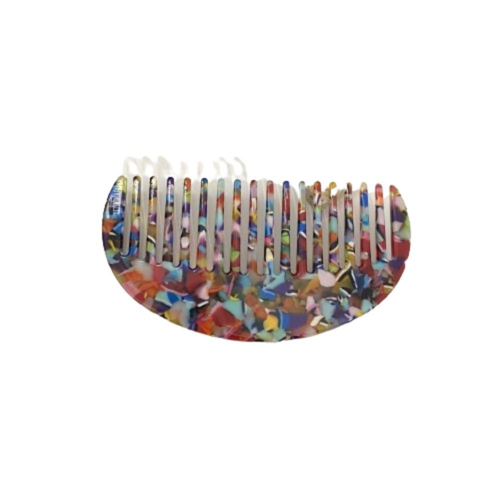 Colorful Hawksbill Hair Comb Wide-tooth Acetate Hair Comb Semicircular Comb Hair Styling Tool