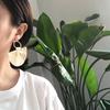 Earrings Gift Ear Geometric Stud Dangle Jewelry Women Woven Straw Rattan Wooden  Unique