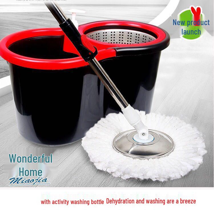 Вращающаяся швабра из нержавеющей стали двойного назначения со сменной насадкой