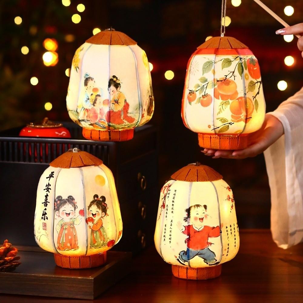 Good Luck New Year Lantern Traditional Handheld Lantern Ancient Style Lantern  New Year Celebration