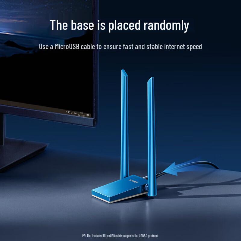 Ugreen Двухдиапазонный USB Wi-Fi сетевой адаптер (Китайская версия)