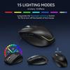 JOMAA RGB-подсветка, Беспроводной бесшумный комплект клавиатуры и мыши, Перезаряжаемый, для офисного использования.