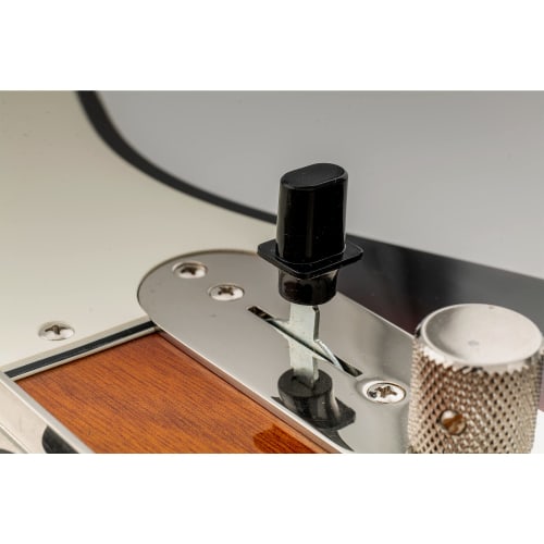 Musiclily Pro Inch-Standard Telecaster Switch Knobs, Square, for USA Fender Guitars, Black (Pack of 2)