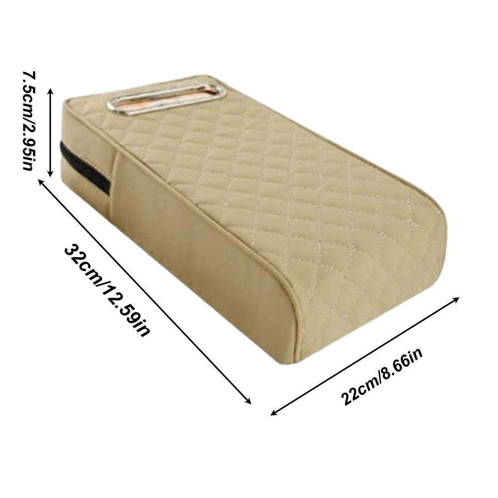 Universal Car Center Console Armrest Cushion Holder PU Leather Armrest Pad Portable Car Amrest Pillow Cover With Tissue Box