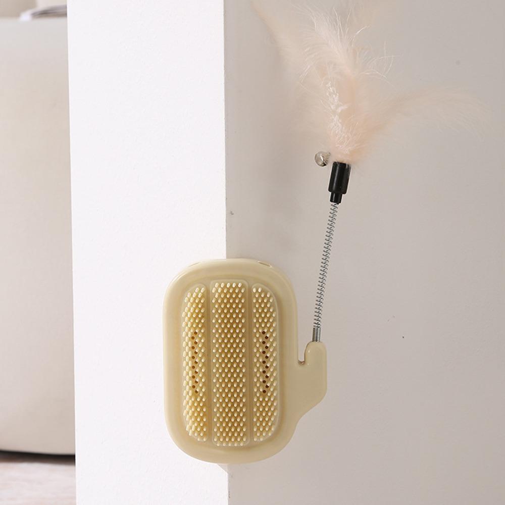 Щетка для царапания кошек, пластиковая палочка для дразнилки кошек, прочная массажная щетка для домашних животных для кошек