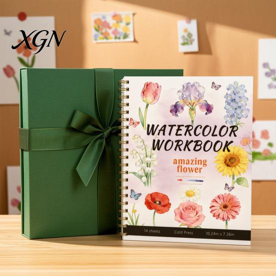 Creative Color Matching Practice Book Watercolor Coloring Book, Clean And Bright Patterns Design, Thick Art Supplies for Kids Painting Paper