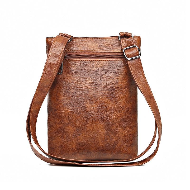 Women Crossbody Bag New Texture Shoulder Bag Phone Bag Soft Leather Chic Euro-American Style Mature Fashion Vintage Small Bag