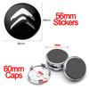 4pcs 60mm Car Emblem Wheel Hub Center Cap Badge Covers Sticker Decal Styling Accessories For Citroen C4 C5 C1 DS3 Picasso C2 C3