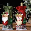 Christmas Wine Bottle Covers Bag Snowman Santa Claus Champagne Bottle Cover Sleeve Merry Christmas  Year Table Decorations