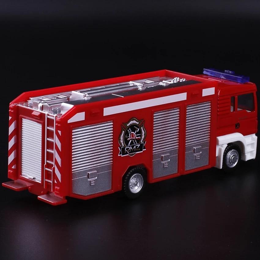 МУЖСКАЯ SCANIA Пожарная машина Бетономешалка Мусоровоз Симуляция Литая и Игрушечная машина RMZ city 1:64 Металлические Модели Машин Подарки Для Детей