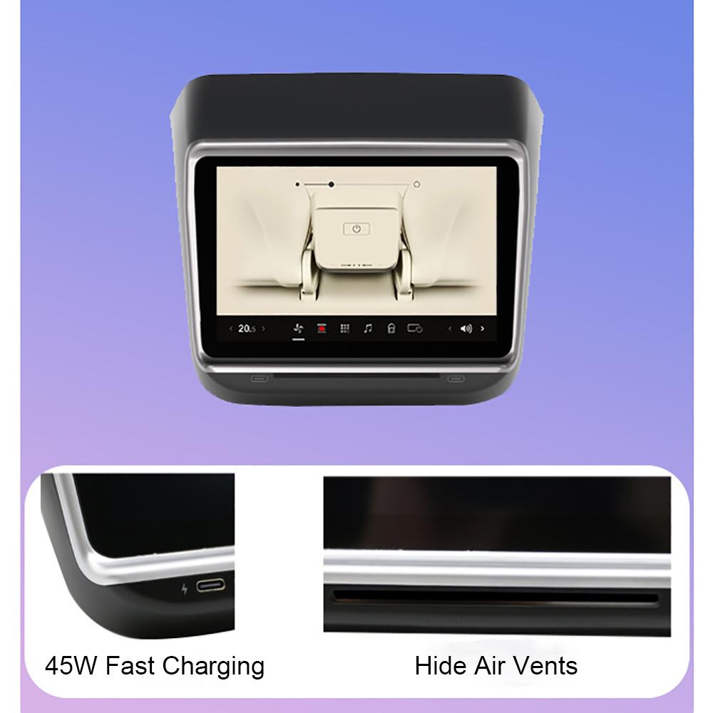For Tesla Model 3/Y NEW 7.2” Rear Entertainment & Climate Control Display Android 12.0 Tesla Model Y 2023 Accessories