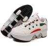 Кроссовки Wheels с двойными колесами Роликовые кроссовки для мальчиков и девочек Роликовая обувь Обувь для деформаций Роликовые коньки Обувь