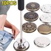 10Pcs/pack With Screwdriver Waist Extenders Button Clothing Pants Waist Buckle Jeans Buttons  Jeans