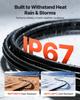 Solar Panel Extension Cable, 19.81M Black + 19.81M Red, 10 AWG (6 mm²), Solar Panel Wire with Female and Male Connectors, IP67 Waterproof PV Tinned