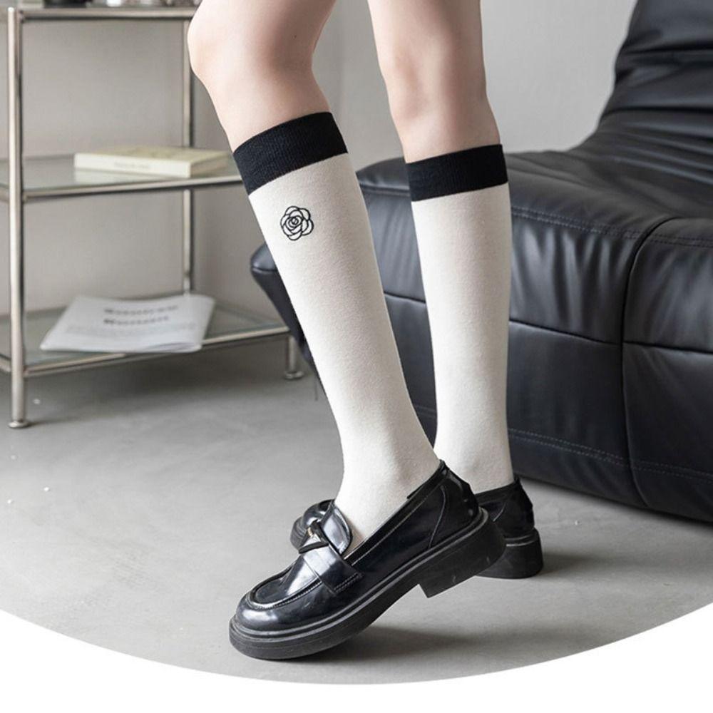 Elastic Knee High Socks Breathable Golf Sport Socks Women Girls Skirt Matching Calf Socks