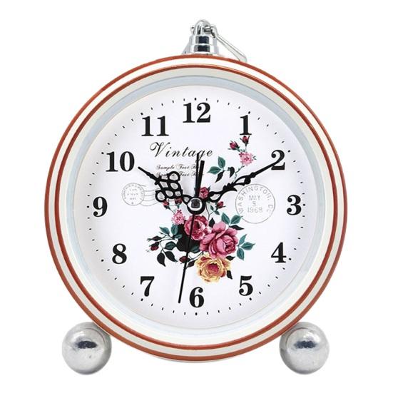 Винтажный металлический аналоговый будильник с большим дисплеем, бесшумный, работающий от батарейки, ретро-настольные кварцевые часы для спальни, подарок на день рождения для детей и студентов