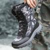 Camouflage Printing Winter Boots Women's Waterproof Hiking Snow Boots Desert Boots Lightweight Boots Durable Combat Boots for Girls Boots