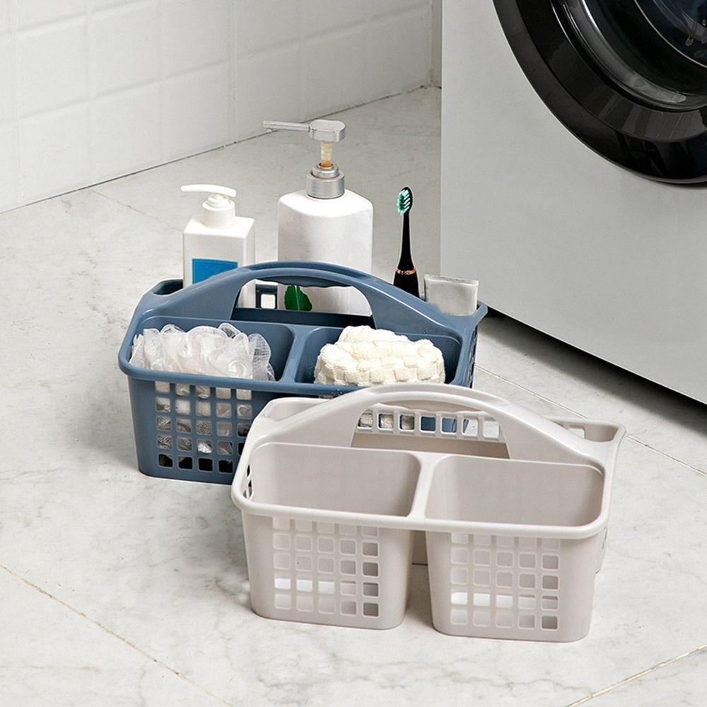 Functional Shower Basket Plastic Bath Basket Portable Washing Basket  For Bathroom/Toilet
