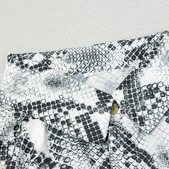 Мужская рубашка с длинным рукавом, дышащая полиэстеровая блузка с принтом змеи для мужчин