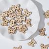 20 pcs Wooden Cat Shape Buttons 2 Holes Sewing Buttons Vintage Fish Buttons  Bags Hats