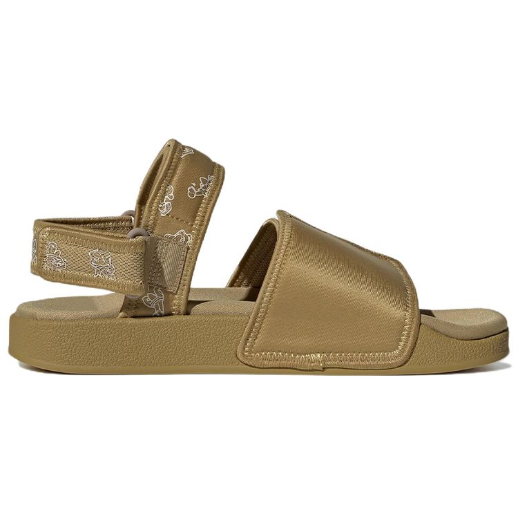 Adidas Originals Adilette Sandal 4.0 Fabric Comfortable Lightweight Beach Sandals Unisex Sandals Khaki HP9114