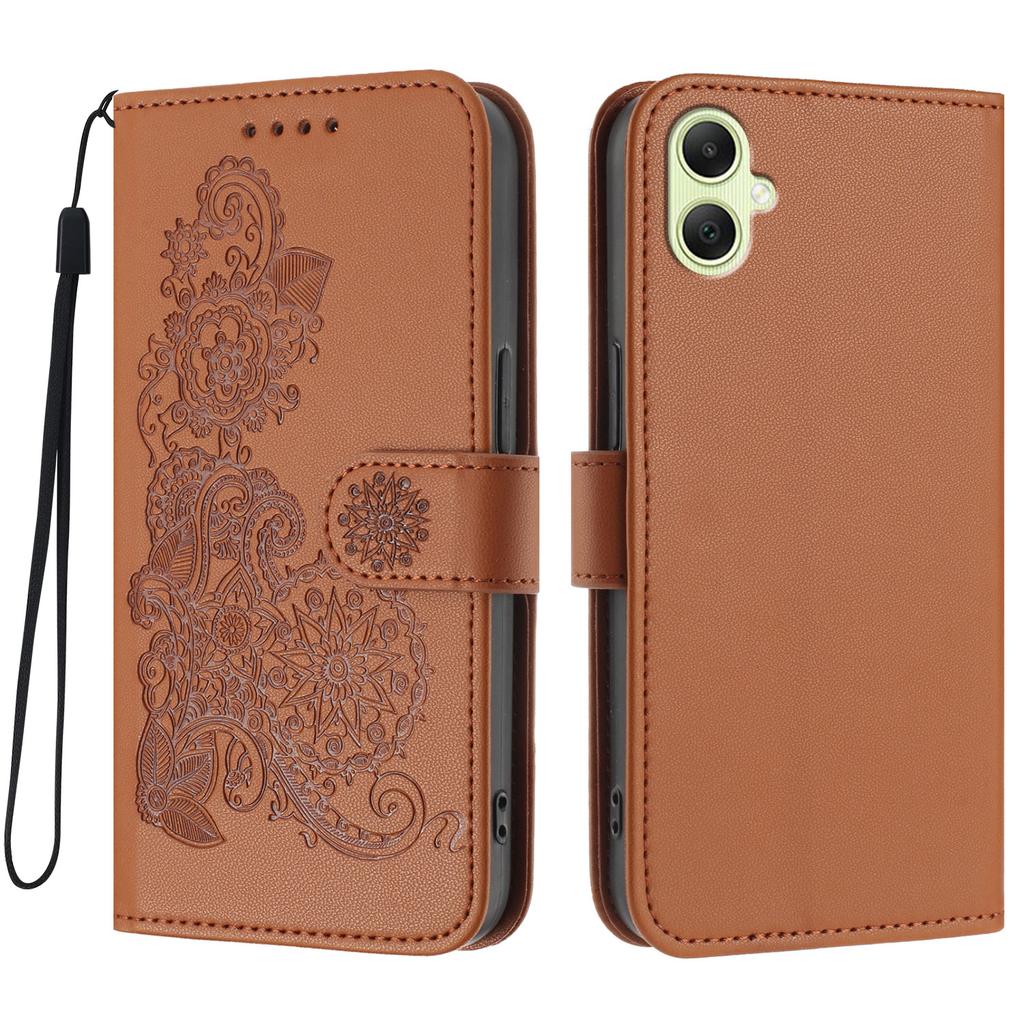 For Samsung Galaxy A06 5G/Galaxy A06 4G Phone Cases Mandala Flower Leather Wallet Mobile Cover with Strap