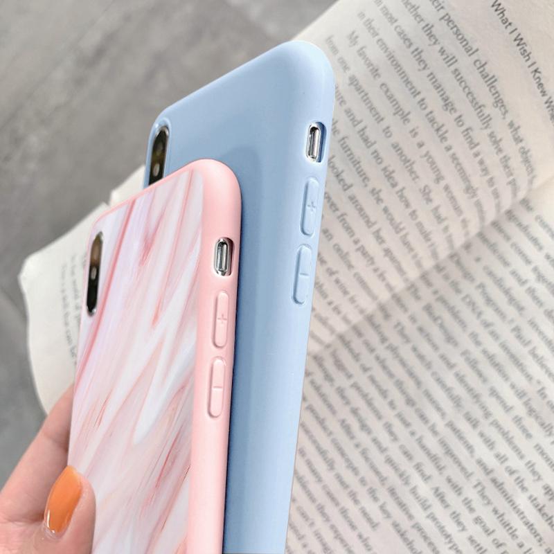 Marble Patterned Soft Silicone Case For Xiaomi Redmi Note 13 14C Samsung M35 A55 S24 A06 iPhone Huawei Honor Realme Camera Protective Shockproof Cover