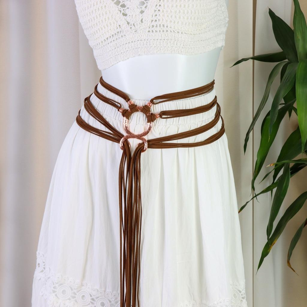 Пояс из веревки викинга - Женский костюм викинга Средневековый пояс с крестом тролля Аксессуары ведьмы Хэллоуин Косплей