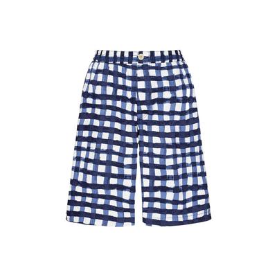 Uniqlo Широкие клетчатые шорты-коробка X MARNI (Азия) Синий унисекс стритвир 449643-67