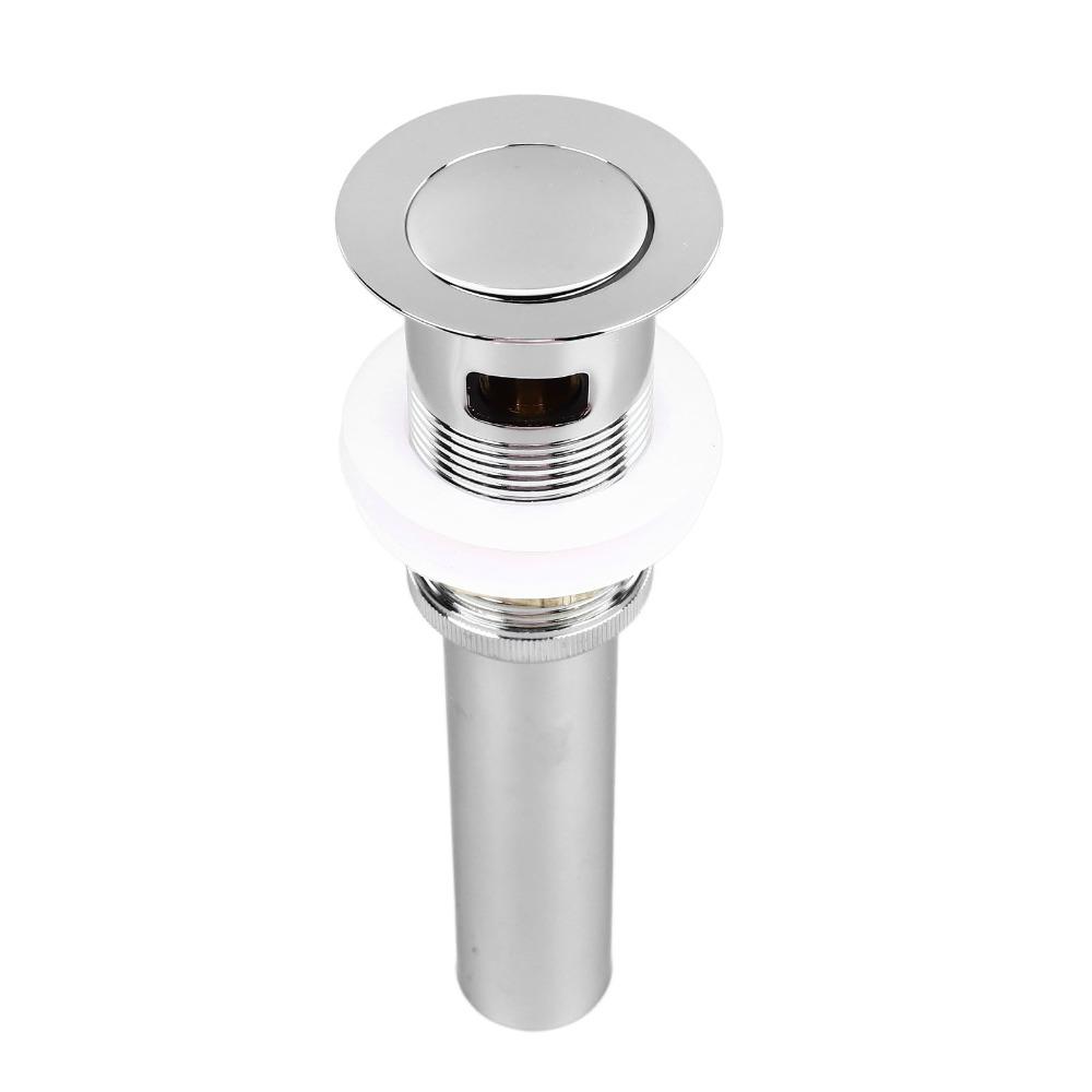 Stainless Steel Drain Stopper with Overflow Sink Stopper Modern Sink Drain Parts Bathroom