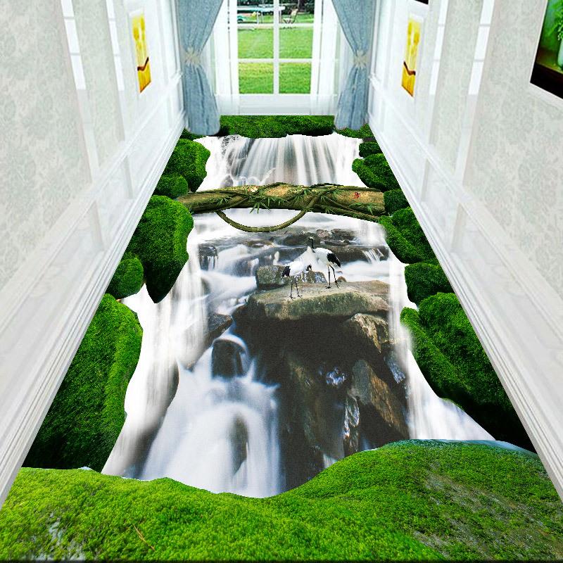 3D Гостиная Красивый Пейзаж Напольный Коврик Ковер Спальня Полноразмерная Кровать Прикроватный Коврик Для Ползания Журнальный Столик Входная Дверь Коврик