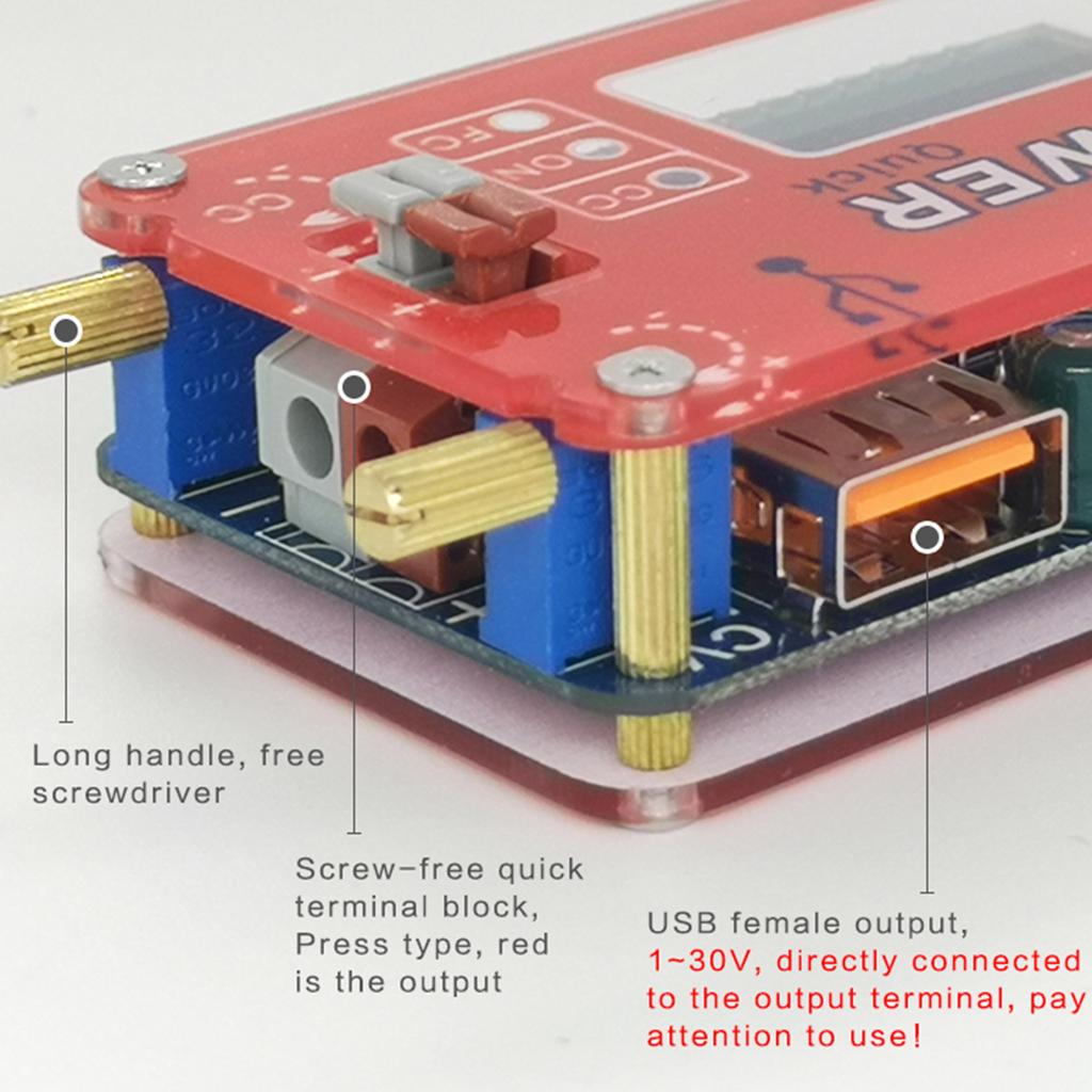 Модернизированный цифровой дисплей USB регулируемый модуль питания 1-30 В 15 Вт QC2.0 3.0 FCP- Быстрая зарядка Лабораторный источник питания