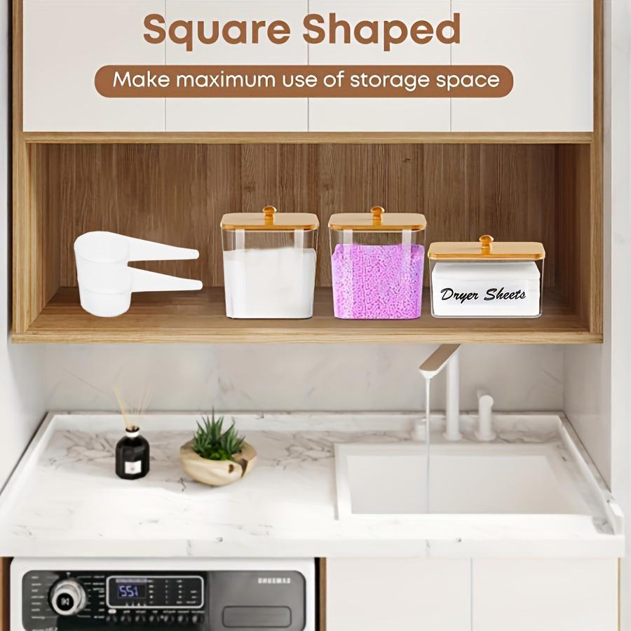 Организация прачечной Контейнеры для хранения Контейнеры для капсул для стирки и держатели для сушилок с крышками и этикетками Организация