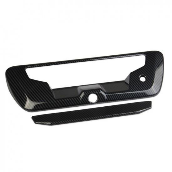Carbon Fiber Style Car Rear Tailgate Trunk Door Handle Trim For Nissan Frontier