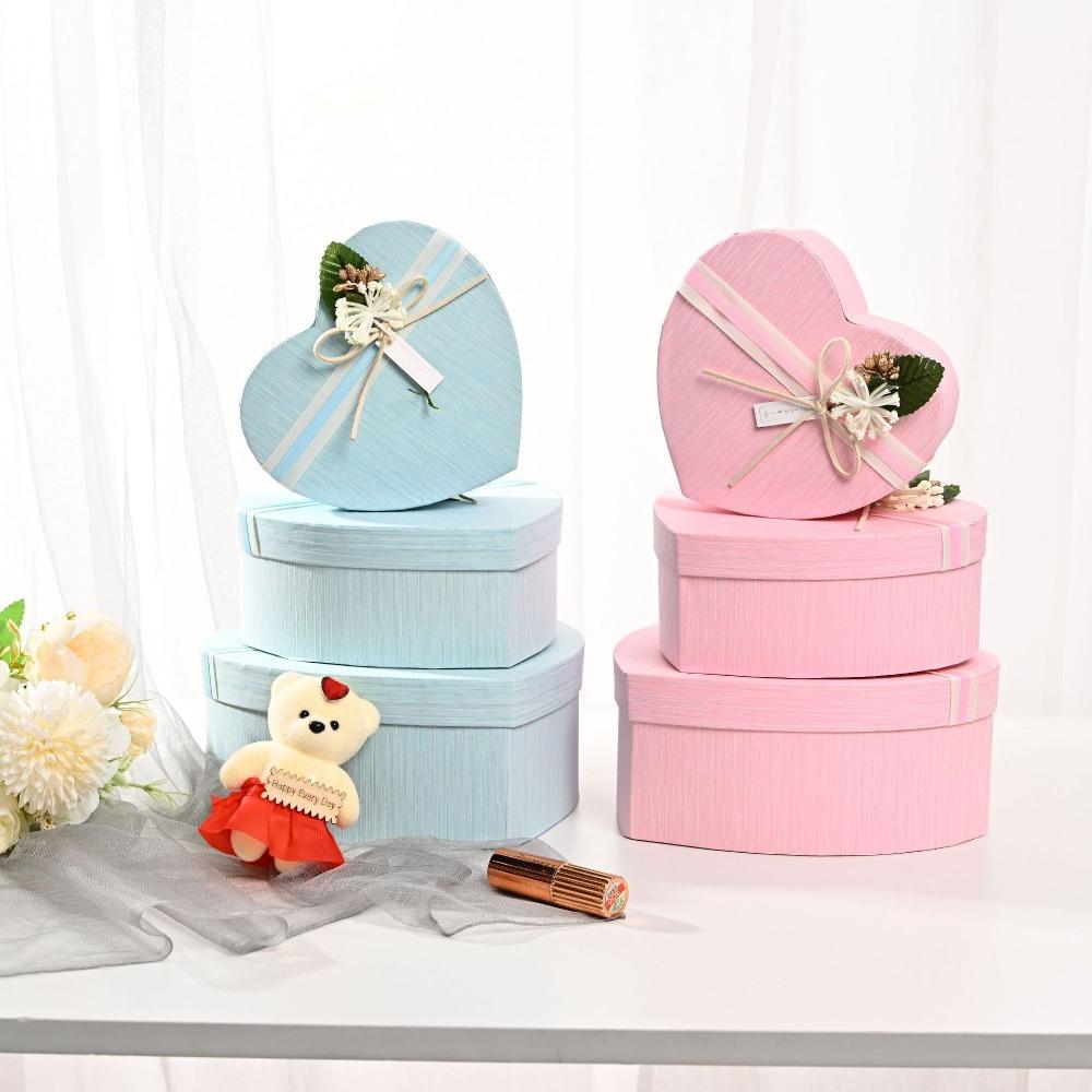 Red Gift Box Heart-shaped Present Boxes New Gift Storage Container Birthday